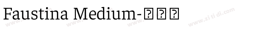 Faustina Medium字体转换